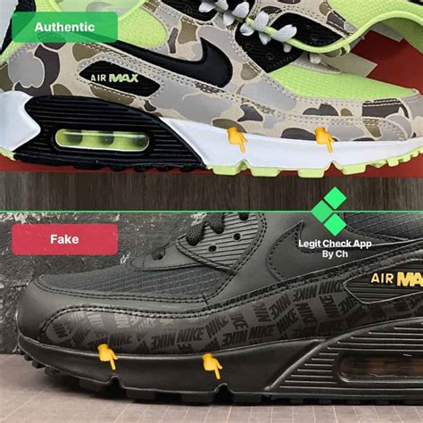 nike flyknit air max fake vs real|air max 90 fake check.